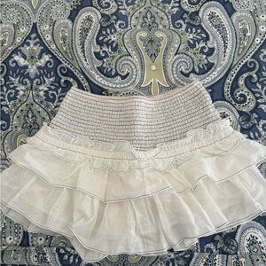 Women’s White Ruffle Tiered Skirt - American Threads